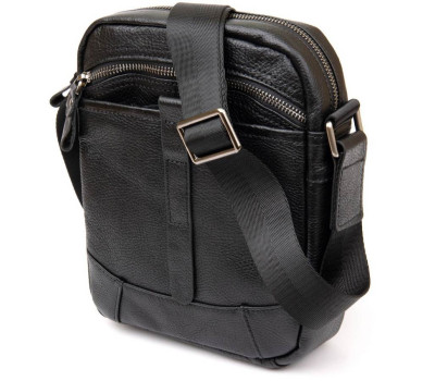 Сумка компактна чоловіча Vintage 14652 Чорна