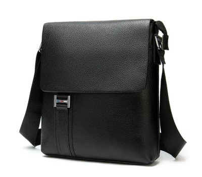 Сумка-месенджер шкіряна флотар Vintage 20031 Чорна