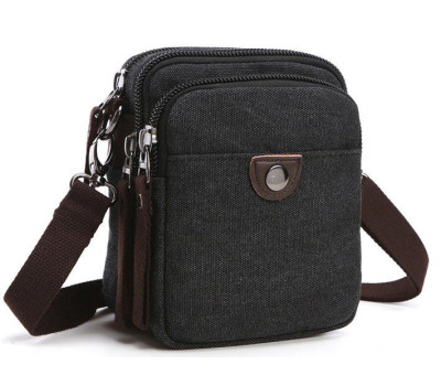 Барсетка текстильна на пояс Vintage 20082 Чорна