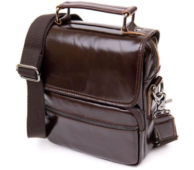 Сумка чоловіча месенджер Vintage 20412 Коричнева