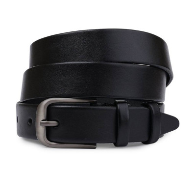 Жіночий матовий ремінь з натуральної шкіри Vintage 20776 Чорний