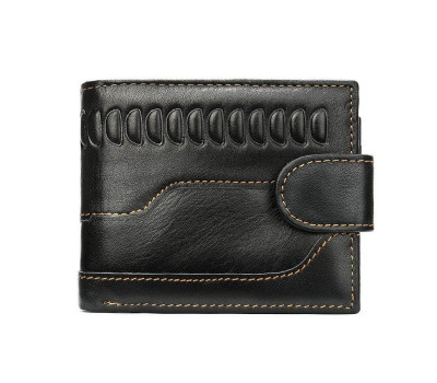 Чоловічий гаманець з тисненням 20234 Vintage Чорний