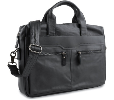 Сумка мужская Vintage 14054 для ноутбука и документов Черная