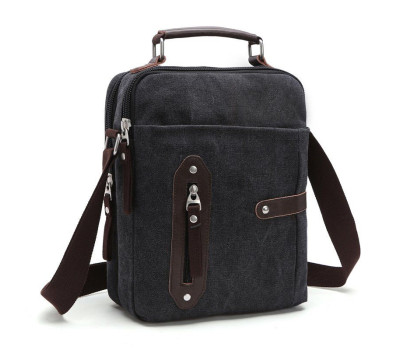 Сумка вертикальна текстильна Vintage 20079 Чорна