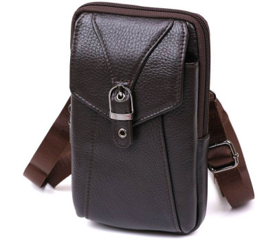 Чоловіча шкіряна сумка Vintage 20483 Коричневий