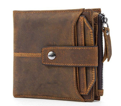 Гаманець з потертостями Vintage 14689 Коричневий