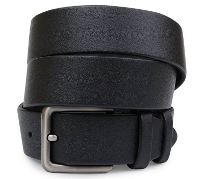 Матовый добротный мужской ремень Vintage 20735 Черный