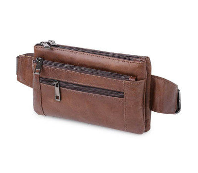Шкіряна сумка на пояс унісекс Vintage 20457 Коричневий