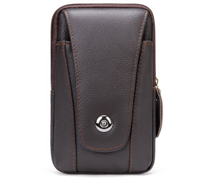 Барсетка на ремінь брюк шкіряна Vintage 20351 Коричнева