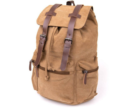 Рюкзак туристичний текстильний унісекс Vintage 20610 Коричневий