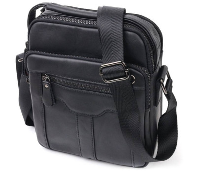 Сумка чоловіча Vintage 20826 шкіряна Чорний