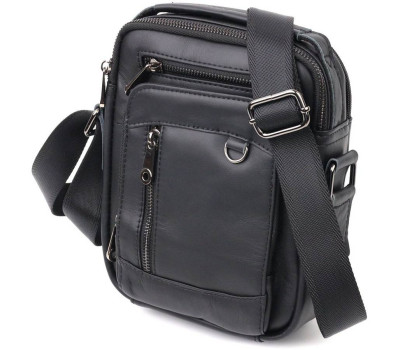 Сумка чоловіча Vintage 20828 шкіряна Чорний