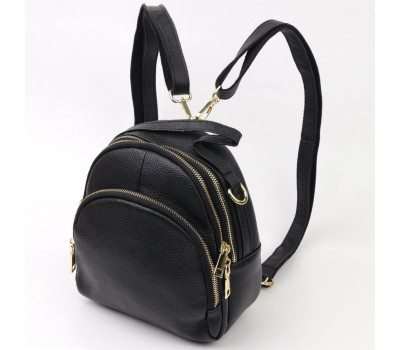 Рюкзак жіночий шкіряний Vintage 20690 Чорний