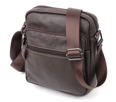 Сумка чоловіча Vintage 20687 шкіряна Коричневий