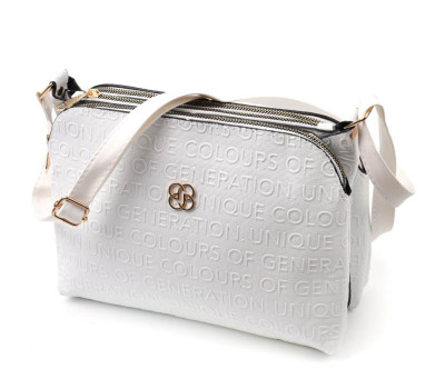 Красивая женская сумка из эко-кожи Vintage 18700 Белый