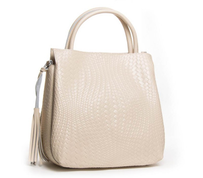 Сумка жіноча класична шкіра ALEX RAI 49-9385 beige Podium