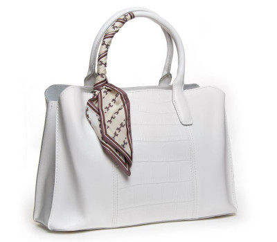 Сумка жіноча класична шкіра ALEX RAI 46-9382 white Podium