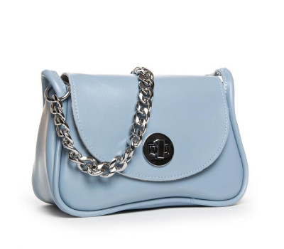 Сумка жіноча класична шкіра ALEX RAI 4001 light-blue Podium
