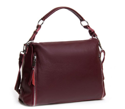 Сумка жіноча класична шкіра ALEX RAI 9509-9 wine-red Podium