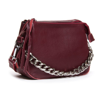 Сумка Жіноча Класична шкіра ALEX RAI 8833 wine-red