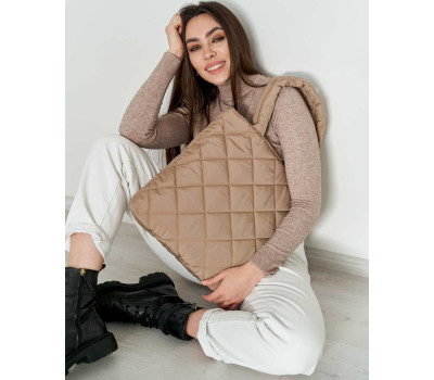 Жіноча сумка "Міла" кубики Бежева WeLassie