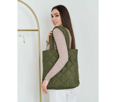 Сумка жіноча "Мила" кубики оливкова WeLassie