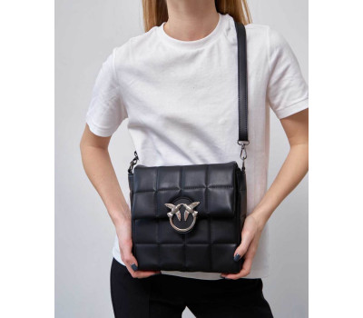 Женская сумка «Анет» с птичками черная WeLassie