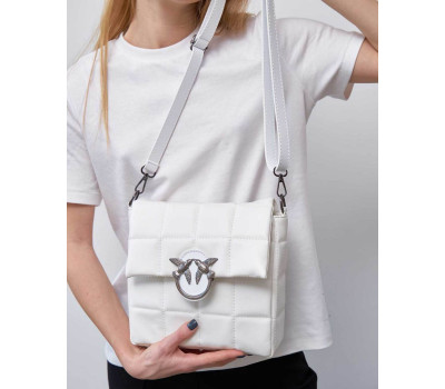 Женская сумка «Анет» с птичками белая WeLassie