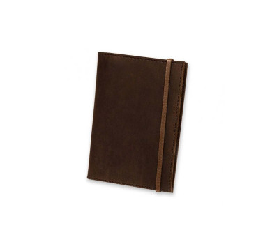 Обкладинка для паспорта 1.0 Горіх (шкіра) + блокнотик BlankNote