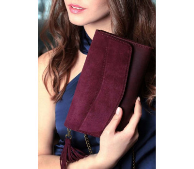 Сумка Еліс Виноград Велюр BlankNote