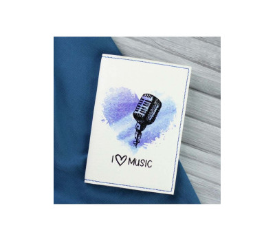 Обкладинка для паспорта I love music + блокнотик BlankNote