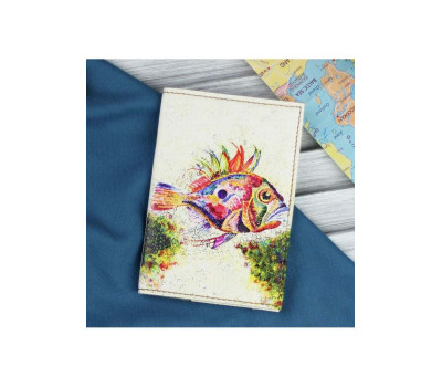 Обкладинка для паспорта Морське дно + блокнотик BlankNote