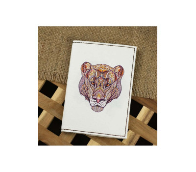 Обкладинка для паспорта Ethnic puma + блокнотик BlankNote