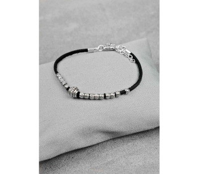 Браслет з металевими намистинами графіт BlankNote