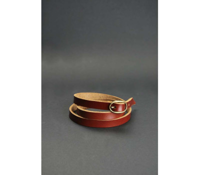 Браслет стрічка з пряжкою коньяк BlankNote