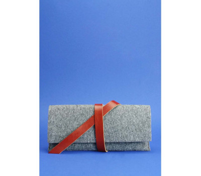 Тревел-кейс Voyager 1.0 фетр + шкіра коньяк BlankNote