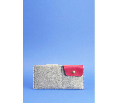 Портмоне-купюрник 8.0 фетр виноград BlankNote