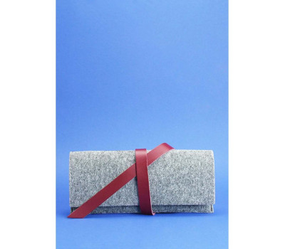 Тревел-кейс Voyager 1.0 фетр + шкіра виноград BlankNote