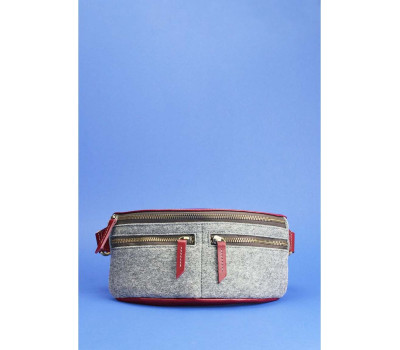 Сумка поясная Spirit фетр+кожа виноград BlankNote