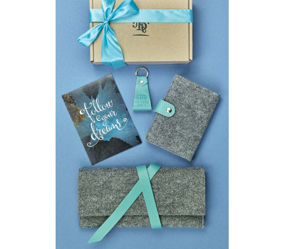 Подарунковий жіночий набір аксесуарів з фетру Ольборг BlankNote