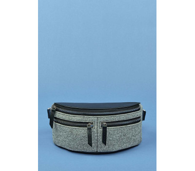 Сумка поясная Spirit фетр+кожа графит BlankNote