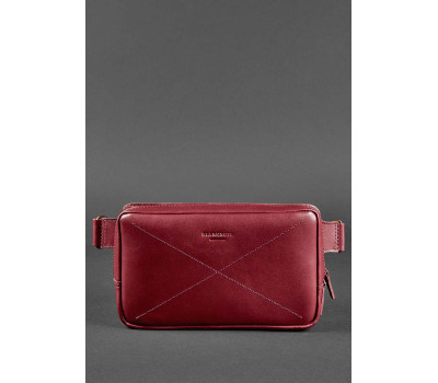 Сумка поясная DROPBAG MAXI (КОЖА KRAST) виноград BlankNote