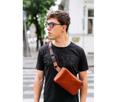 Сумка поясная DROPBAG MAXI (коньяк) BlankNote