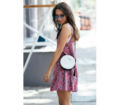 Кругла сумочка Tablet чорно-біла BlankNote