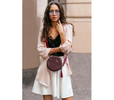 Кругла сумочка Tablet марсала BlankNote