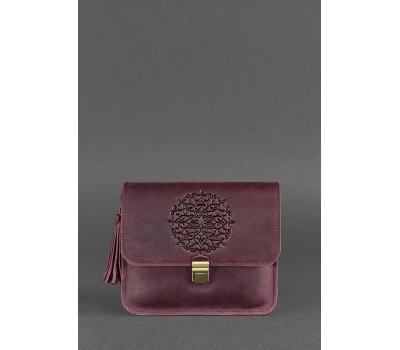 Шкіряна сумка бохо Лілу (Шкіра Crazy Horse) Виноград BlankNote