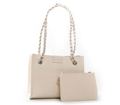 Сумка Жіноча Класична зі штучної шкіри FASHION 01-06 7153 beige
