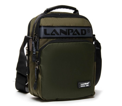 Сумка чоловіча планшет нейлон Lanpad 6008 green