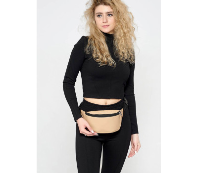 Женская Поясная сумка бананка Sambag Tirso MSH беж