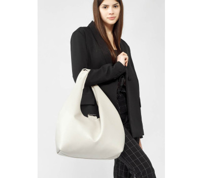 Женская сумка Sambag HOBO L серый шёлк